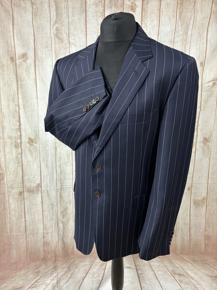 PAUL SMITH WESTBOURNE Italian Wool Mens 44 Navy Pinstripe Suit Jacket Blazer VGC - Image 2 of 4