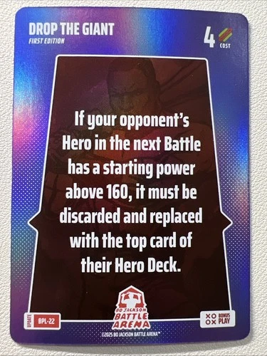 Bo Jackson Battle Arena Alpha Update BPL-22 Drop the Giant Bonus Play Foil SSP