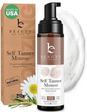 Self Tanner Mousse   USA Made, Organic, Clear Sunless Foam for Natural Dark Tan