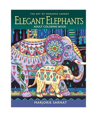 The Art of Marjorie Sarnat: Elegant Elephants Adult Coloring Book: Elegant Eleph