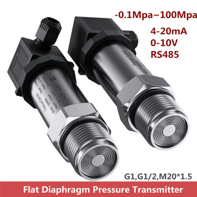 #ad #ad 4 20mA 0 10V Flat Diaphragm 1Mpa 10Mpa 10bar Pressure Transmitter 30kpa Sensor $123.62