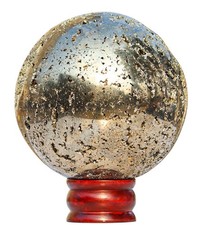 Hervorragende 140 mm goldene Pyrit-Kristallkugel: Heilung Meditation Home Dec...