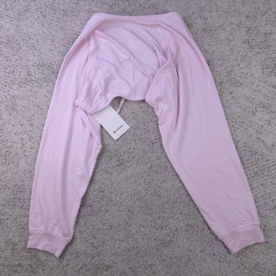 Lululemon Yoga Shrug XL 码长袖粉色 Terry BeCalm Be Calm Dance 全新带标签 — 第 2/4 张图片