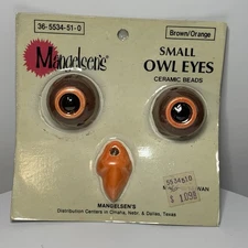 Ceramic eyes and beak beads for macramé plant hangers