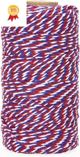jijAcraft Red White and Blue String, 2MM 2mm x 328ft, 