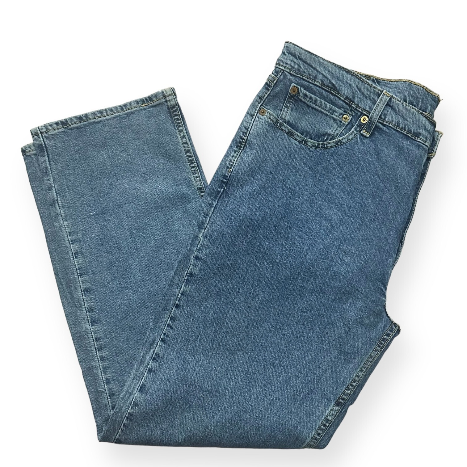 LEVI'S 514 Straight Mid Rise Jeans Straight Leg Denim Baggy Medium Wash 40x30 thumbnail 6