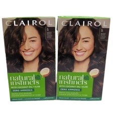 (2) Clairol Natural Instincts Hair Color Dye Kit, #5 Medium Brown Zero Ammonia
