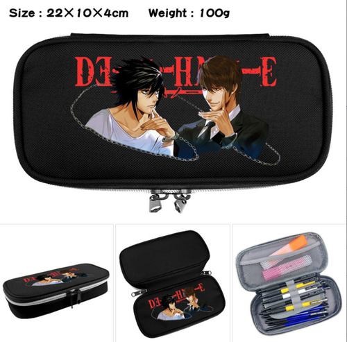 Anime Death Note Print Pencil Case Students Zip Canvas Pen Stationery ...
