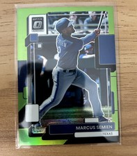 2022 Donruss Optic Baseball Marcus Semien Lime Green Prizm Parallel #111 Rangers