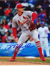 MATT BELISLE   ST. LOUIS CARDINALS   ACTION SIGNED 8x10