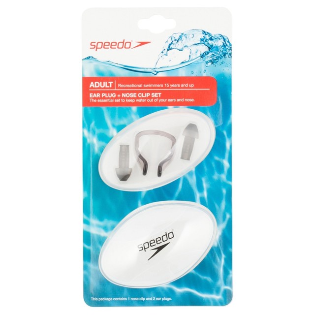 Speedo Adult Ear Plugs 1 Pair and Nose Clip 1 Set for Recreational