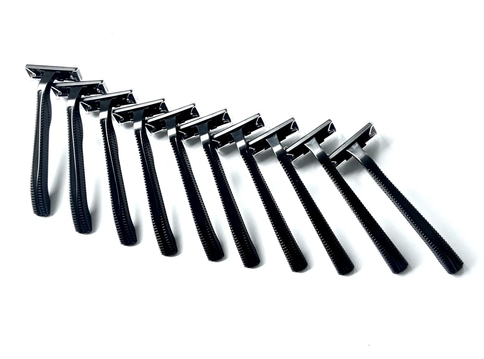 100 maquinillas de afeitar desechables negras de doble hoja a granel - uso profesional o doméstico Foto 4 de 4