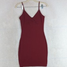 Wild Fable Junior's Burgundy Lightweight Bodycon Mini Dress Size S