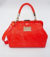 Versace Gianni "medico" Limited Edition Patent Leather Satchel, Ora, Msrp $4,625