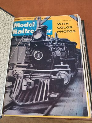 MODEL RAILROADER - Vintage 1964 bound set of 12 Magazines - Good Condition