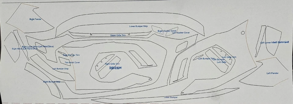Kit de película de protección de pintura delantera PPF para Audi RS3 2022-2024 Foto 4 de 4