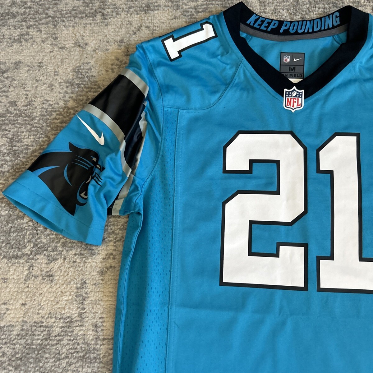 Carolina Panthers Jersey Mens Medium Authentic Nike Blue Alternate