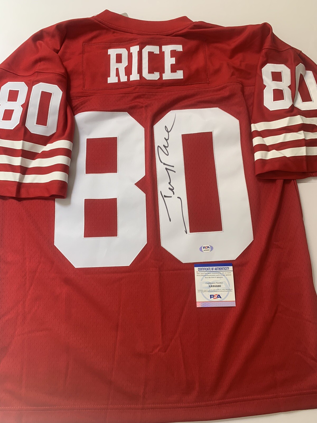 Jerry Rice signed San Francisco 49ers authentic jersey PSA/DNA autograph