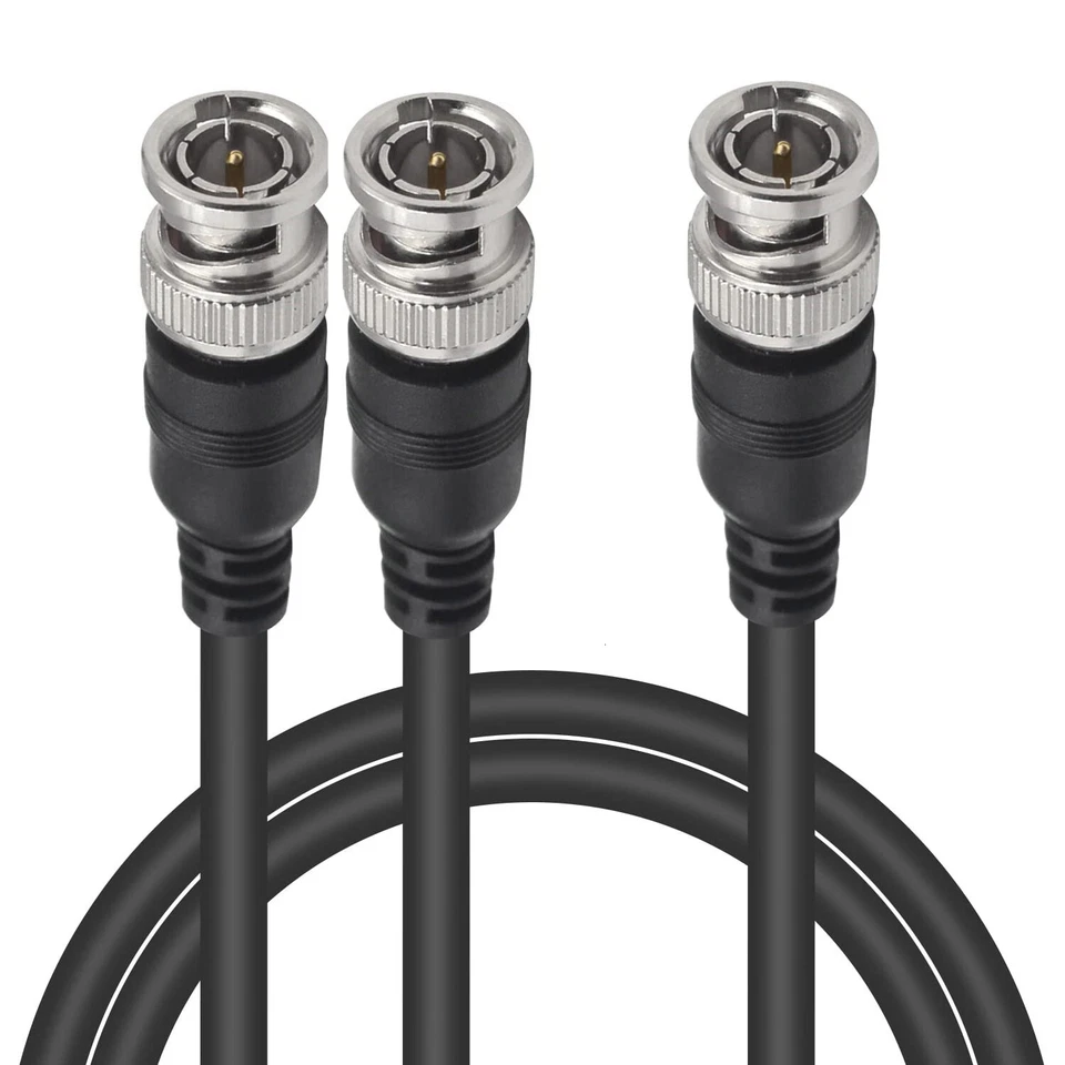 1pcs BNC Splitter 2 in 1 Male to 2 Male Coax Cable for CCTV System Radio Cameras - Image 3 of 4