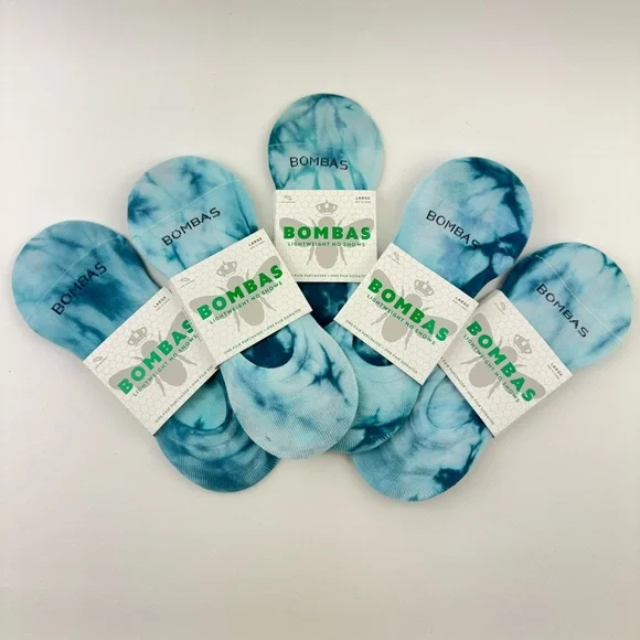 Bombas Women's Lightweight Tie Dye No Show Socks Size Large 5Pack eBay