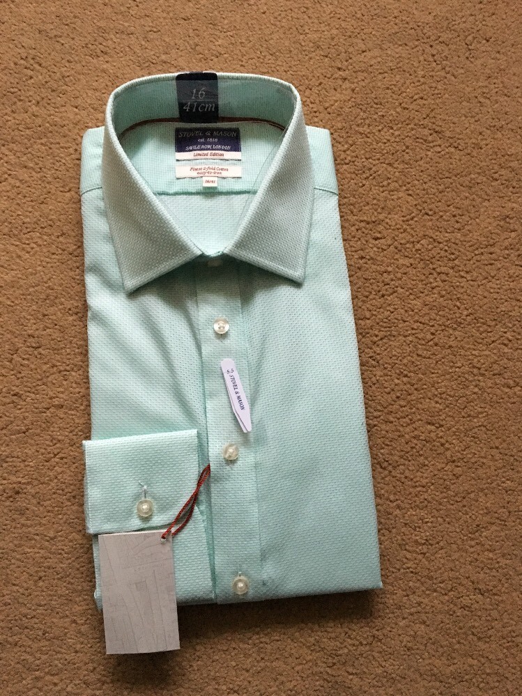 FILA STOVEL & MASON Camicia Uomo Edizione Limitata Savile Row Verde 16" (41cm) £95
