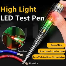 LED Circuit Tester Pen Screwdriver Voltage Pen Electrical New T4 Test Q0H4 HNM