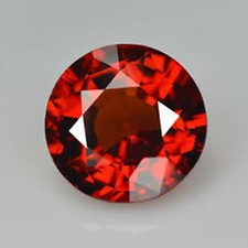 8MM Round .Best Color Natural Fire red Spessartite Garnet Ring size