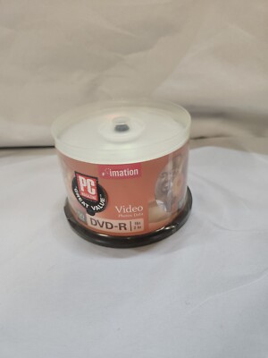 Imation DVD-R 16x 2hr 50pk Video Photo Data Storage Cake Box NOS