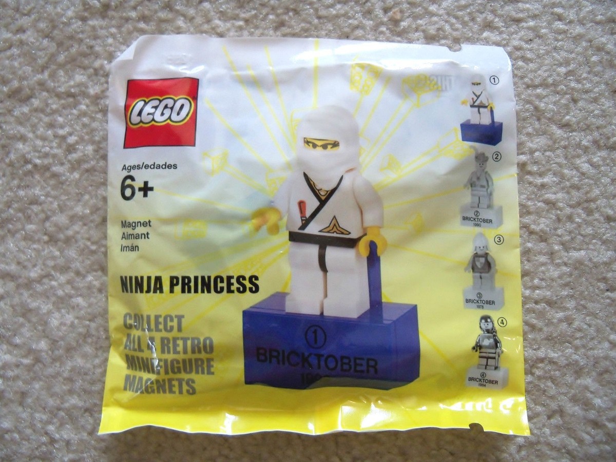 LEGO Bricktober Rare Retro Girl Ninja Princess Magnet Set