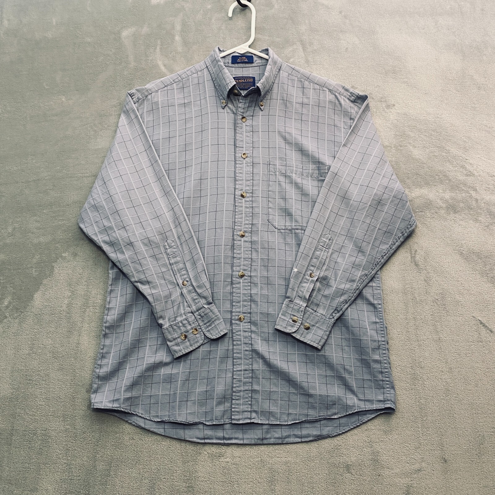 Pendleton Men's M Check Button-Down Long Sleeve S… - image 1