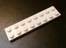 Lego x2 White 2x8 Plates, 3034 (028-233)