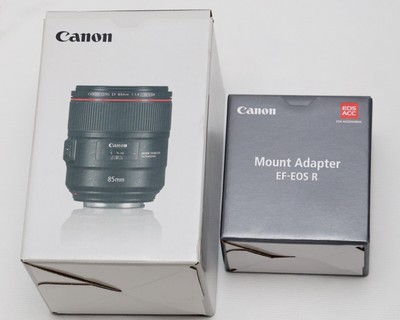 Canon EF 85mm f/1.4L IS USM  Lens + Adapter