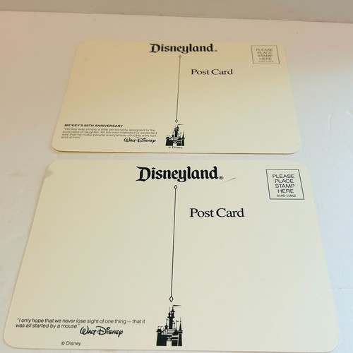 Vintage Disneyland Postcards Mickey Mouse 60th Birthday Walt Disney 1988 Lot 2 - Picture 4 of 4