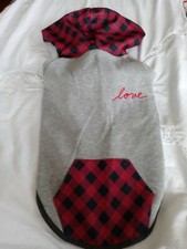 Medium Dog Hoodie. Love Embroidered On Back.