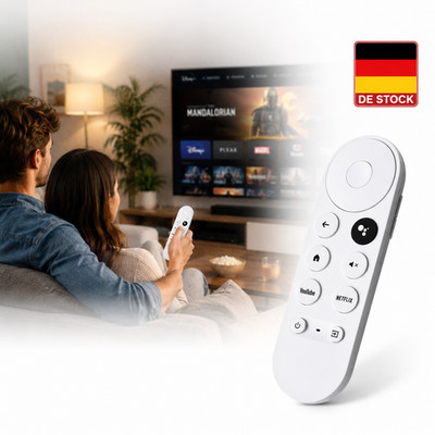 Chromecast mit Google TV Ersatz Bluetooth Sprachfernbedienung G9N9N Leicht Weiß