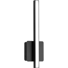 Progress Lighting Phase Modern 1-Light 11W LED Bathroom Vanity Light Matte Black
