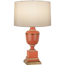 Robert Abbey Annika Table Lamp, Tangerine/Brass and Ivory Crackle/Cream - 2600X