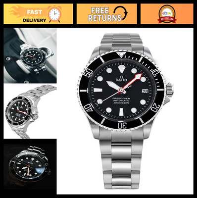 Sapphire Crystal Diver Watch - Japanese Automatic, 200m Water Resistant, Dive Ti