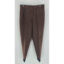 Obermeyer Women Brown Stirrup Ski Pants Style 01107 Size 10 S Canvas Outdoor