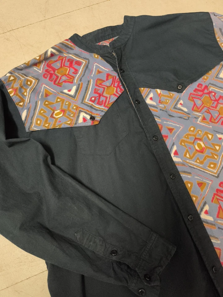 Vintage Saddlebrook Westernwear Shirt Mens XL Aztec Southwest Pattern - Image 3 of 4