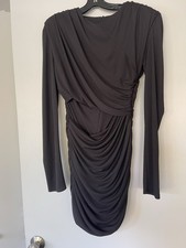 NWT Zara Cut out ruched/draped long sleeve mini dress/Size M