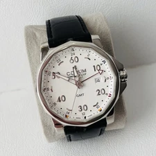 Corum Admirals Cup 44 GMT 01.0055 Stainless Steel Black Leather 