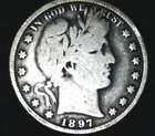 1897-P  Barber Half Dollar VG/BETTER DATE