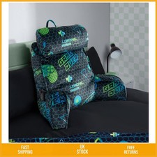 Plush High Back Gaming Cuddle Cushion Detachable Neck Support Navy 80 x 60cm