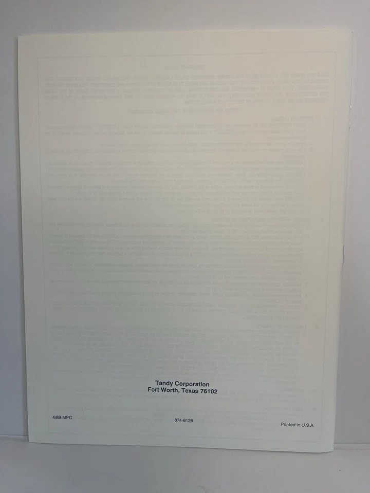 Tandy Music & Sound Manual Deskmate Companion VTG 1988 - Image 2 of 4