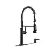 Sous Pro-Style Single Handle Pull Down Sprayer Kitchen Faucet in Matte Black