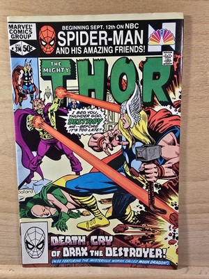  THOR #314 vs Drax the Destroyer! Marvel 1981
