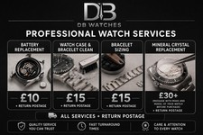 Watch Repair Service, Battery Replacement, Crystal Replacement, Bracelet Resize