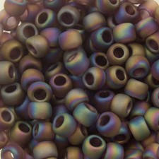 8/0 TOHO ROUND Transparent Rainbow Frosted Amethyst Seed Bead 8g