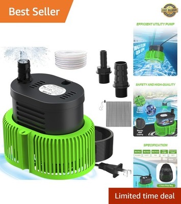 Above Ground Pool Sump Pump - Efficient Water Removal with 3 Adapters Included